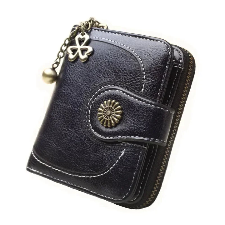 Short Hasp Wallet – PU Leather Coin Purse & Card Holder for Women