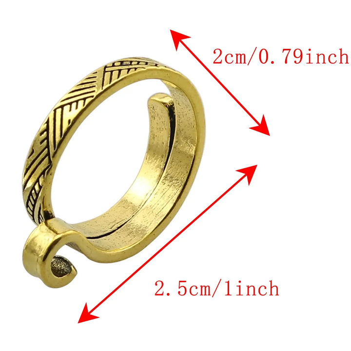Adjustable Metal Crochet Loop Rings (2pcs)
