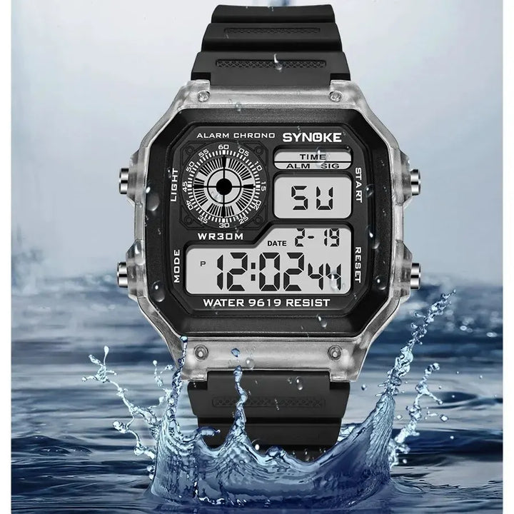 SYNOKE™ – Multifunction Digital Wristwatch with Seven Lights
