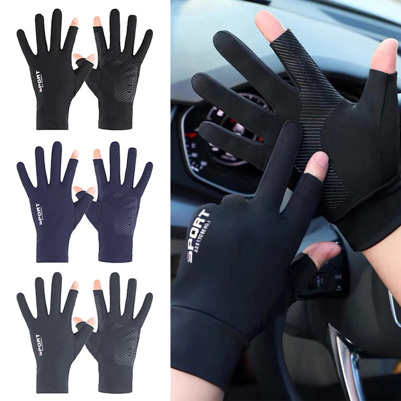 Outdoor Winter Fishing Gloves Waterproof Three Or Two Fingers Cut Anti-slip Climbing Keep Warm Hiking Camping Riding Gloves