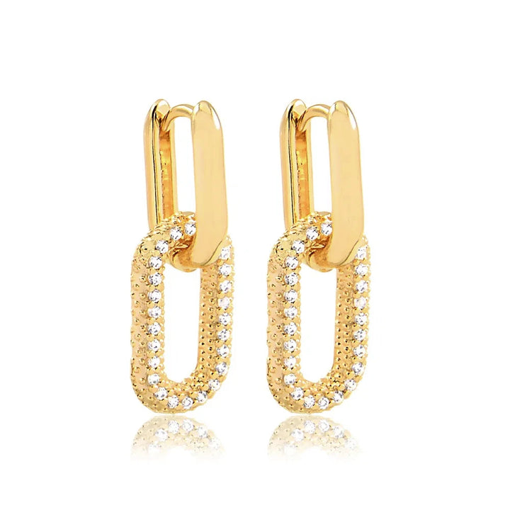 ZirconBloom™ – CANNER 18K Gold Plated Drop Earrings with Star Design