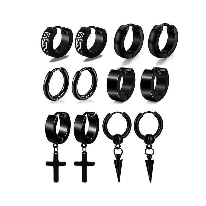 EdgeFusion™ – Trendy Stainless Steel Earring Set for Every Occasion