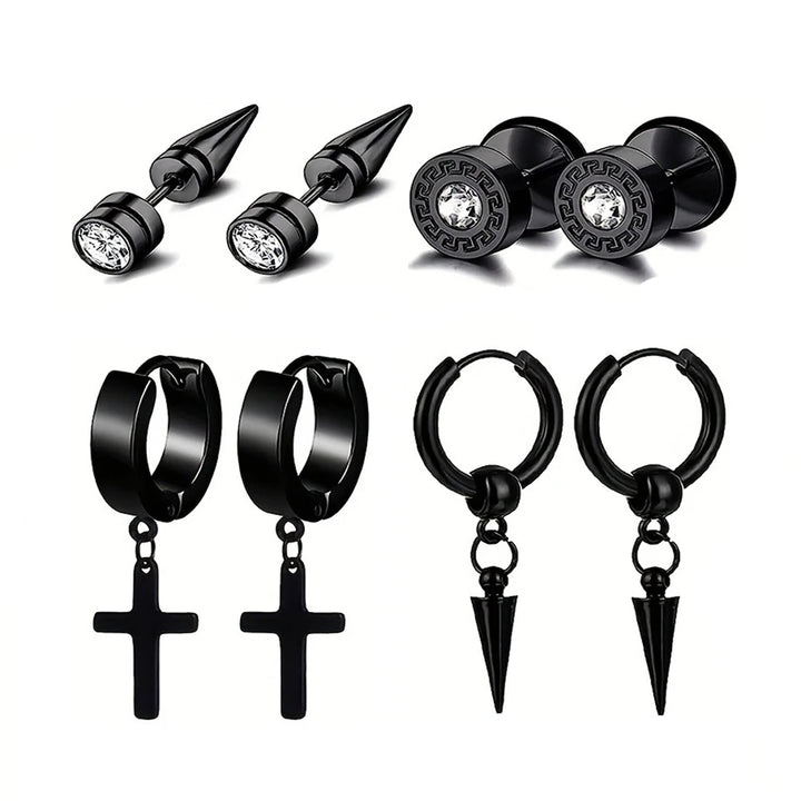 EdgeFusion™ – Trendy Stainless Steel Earring Set for Every Occasion
