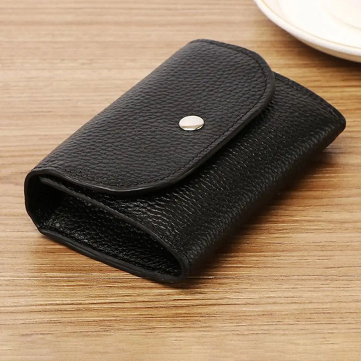 Portable Leather Coin Purse – Large Capacity Wallet & Card Holder