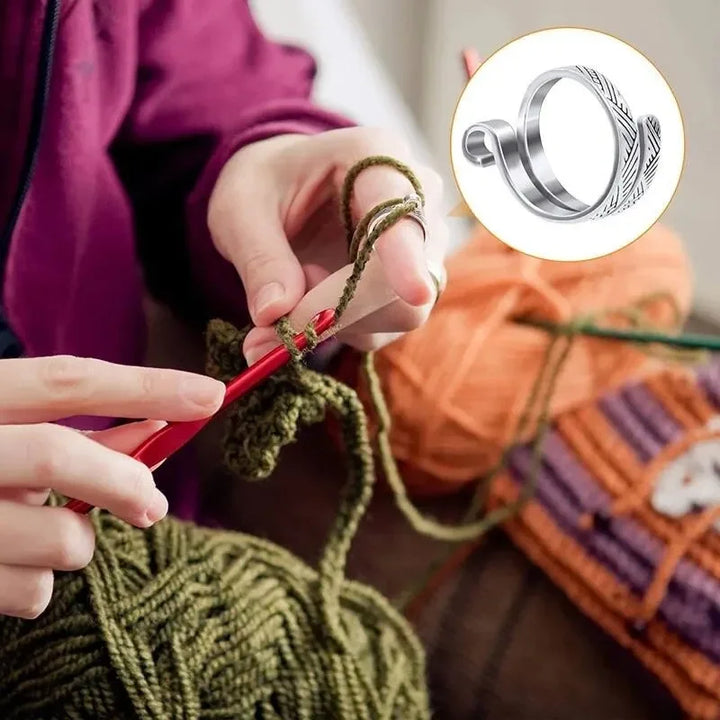Adjustable Metal Crochet Loop Rings (2pcs)