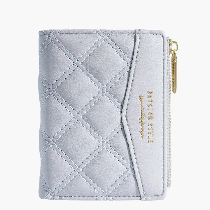 Fashion Embroidery Coin Purse Solid Color PU Short Wallet Zipper Card Bag Women
