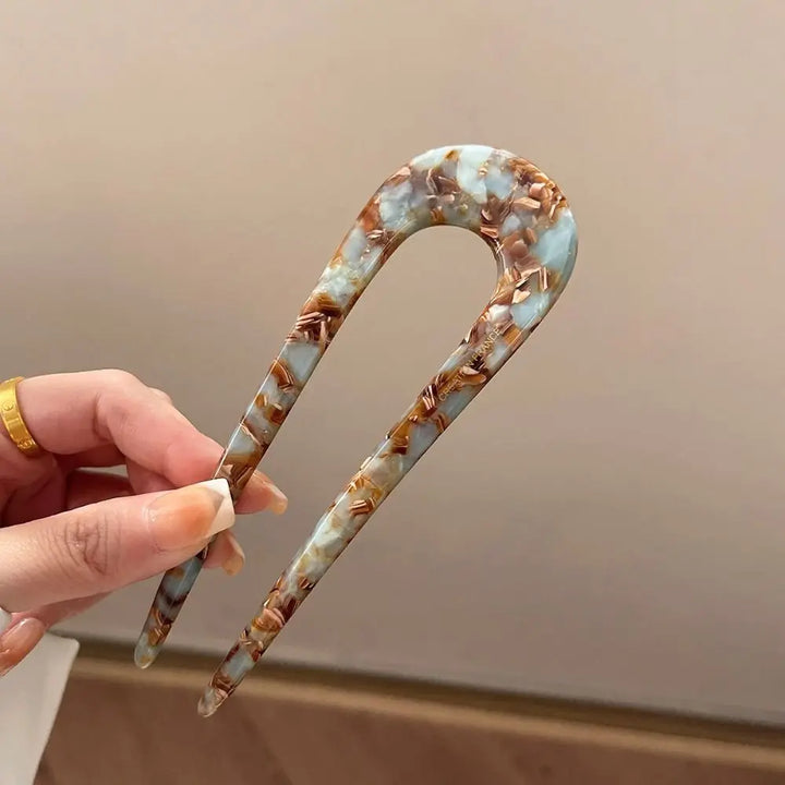 Hairstyle Tool Hair Accessories Hair Fork U-Shaped Headbands Hair Sticks Acetate Headwear Hairpin for Women/Girls