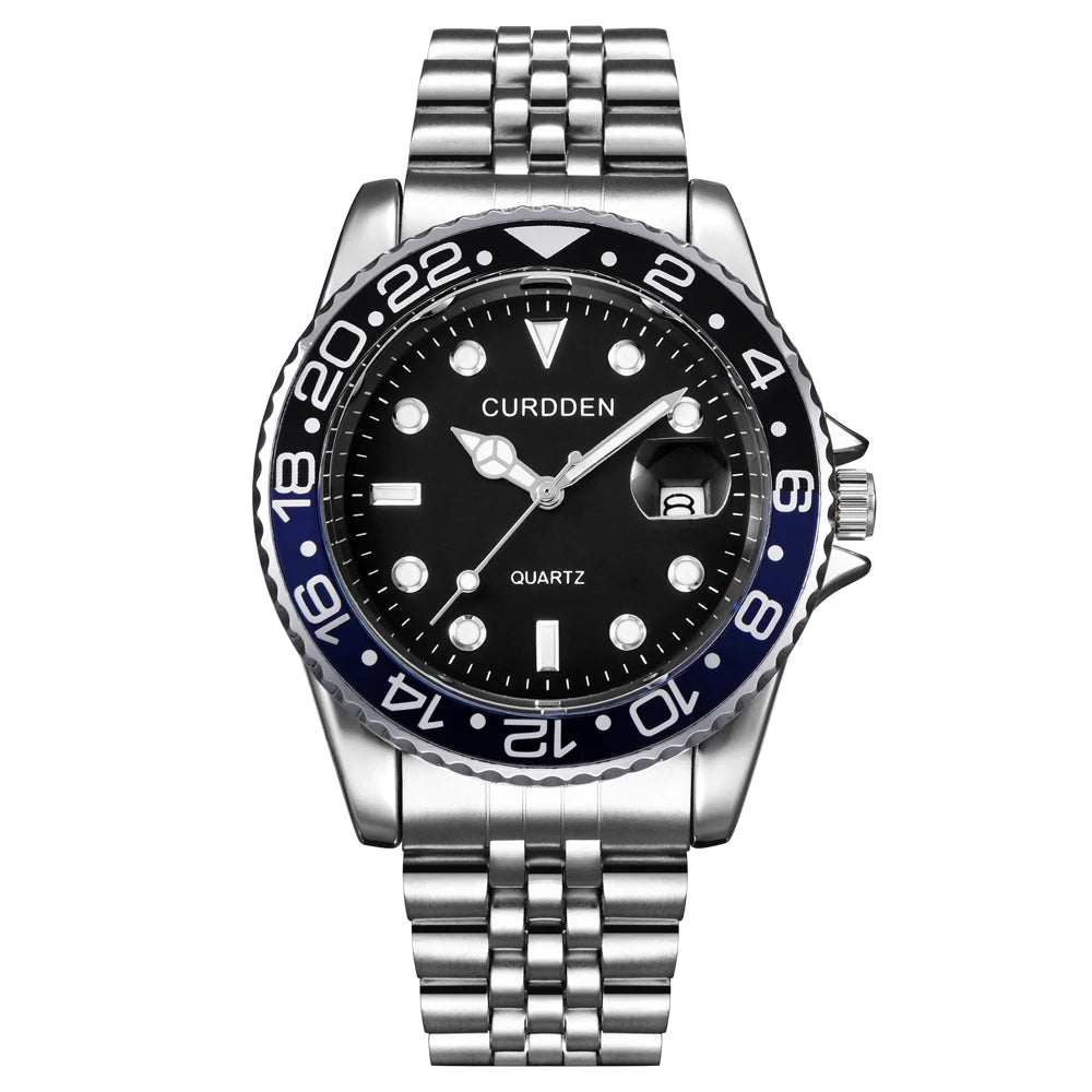 Stainless Steel Band Quartz Watch for Men
