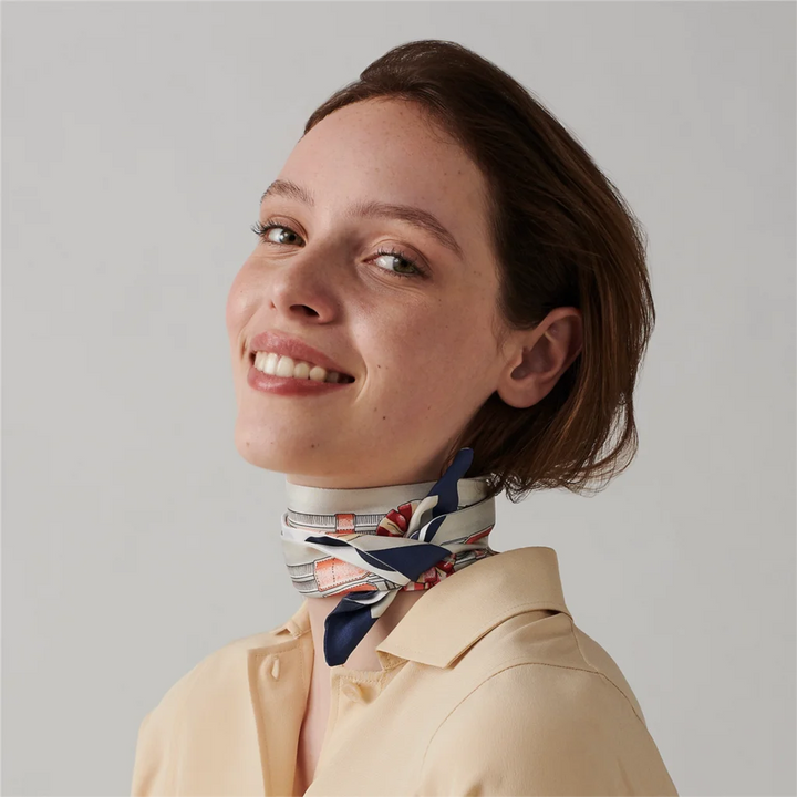 Chic Silk Hair Scarf – Elegant Skinny Wrap for Hair & Bags
