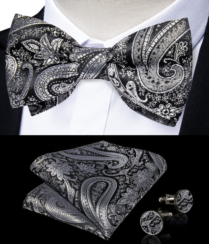Men’s Pre-tied Bow Tie Set – Wedding & Groom Accessories