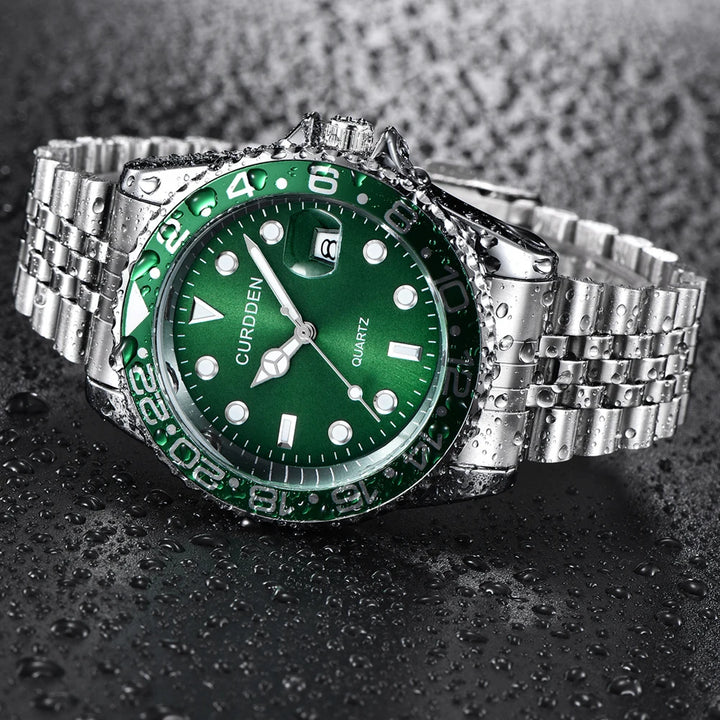 Stainless Steel Band Quartz Watch for Men