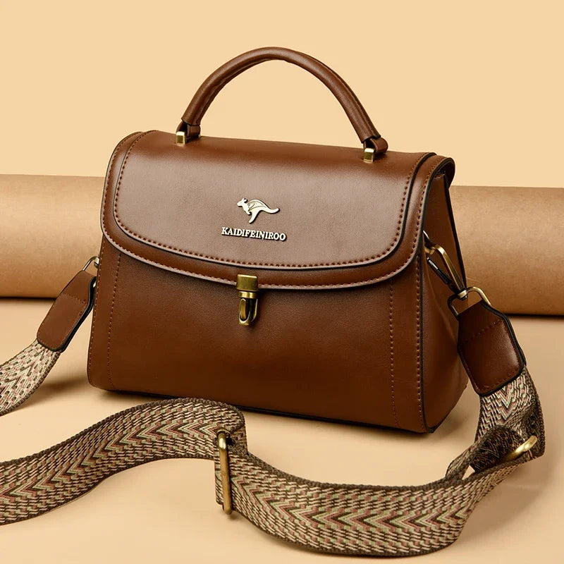 High Quality PU Leather Handbag Purse Women's Bag Solid Color Shoulder Crossbody Bags Lady Messenger Small Tote for Women Girls