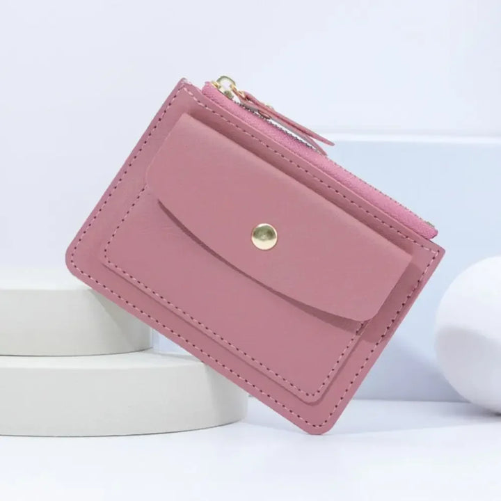 PU Leather Women’s Wallet – Multi-Card Coin Purse with Zipper