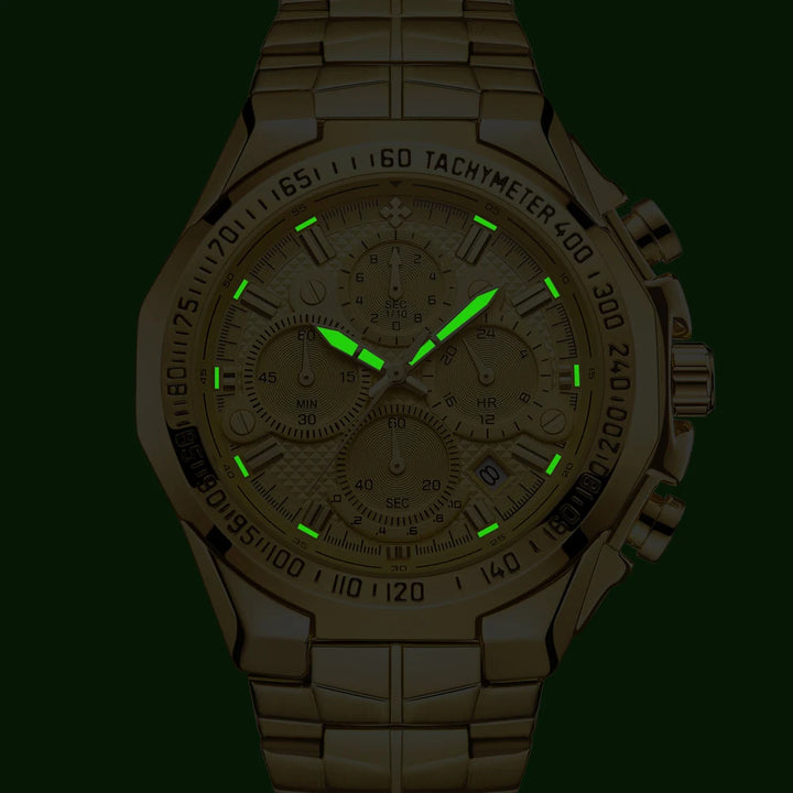Gold Chronograph Watch – WWOOR Luxury Wristwatch for Men