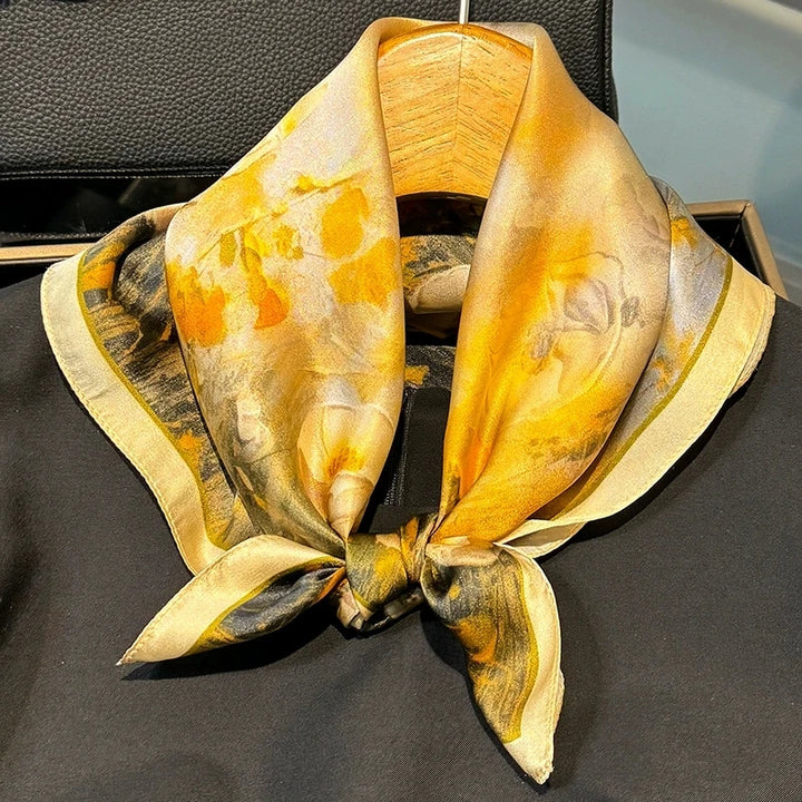 Mulberry Silk Square Scarf – Luxury Bandana & Headwrap for Women