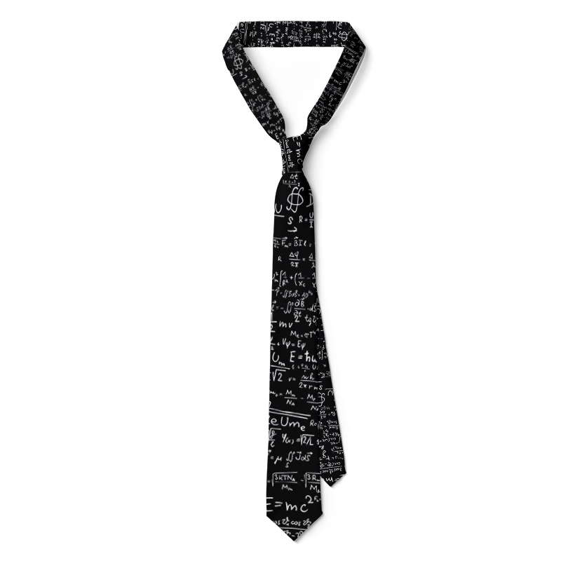 Fun Mathematical Formula Men's Tie 3D Printing 8CM Fashion Novelty Creative Tie Number Symbol Casual Trend Party Tie Unisex