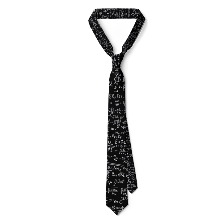 Fun Mathematical Formula Men's Tie 3D Printing 8CM Fashion Novelty Creative Tie Number Symbol Casual Trend Party Tie Unisex