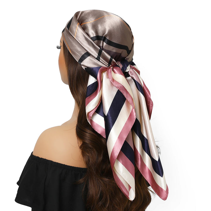 90×90cm Twill Scarf – Printed Silk Bandana for Women & Office Looks
