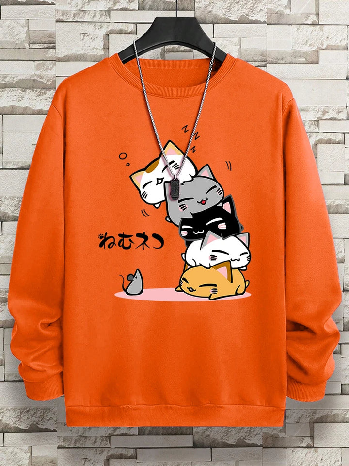 Stacked Cats Vintage Hoodie