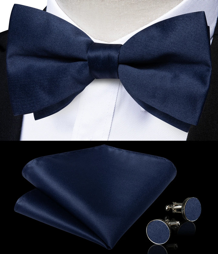 Men’s Pre-tied Bow Tie Set – Wedding & Groom Accessories