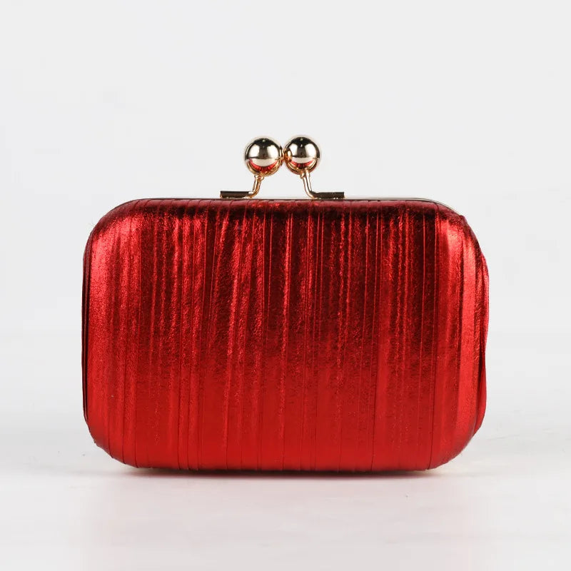 Luxury Evening Clutch – Purple Striped Crossbody Shoulder Bag for Women