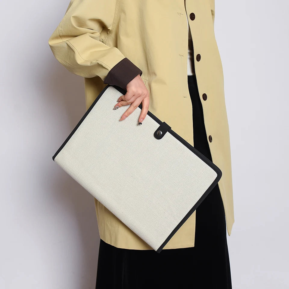 Women's Clutches Canvas Handbags High Capacity Briefcase