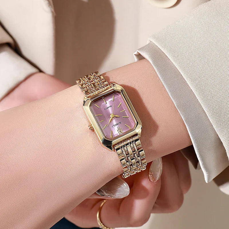 Luxury Stainless Steel Quartz Watch for Women