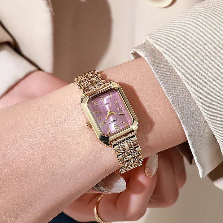 Luxury Stainless Steel Quartz Watch for Women