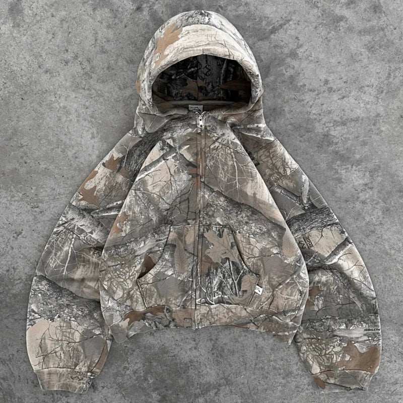 Retro zip up Hoodie