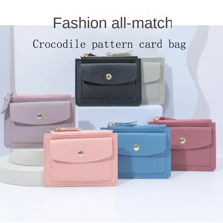 PU Leather Women’s Wallet – Multi-Card Coin Purse with Zipper