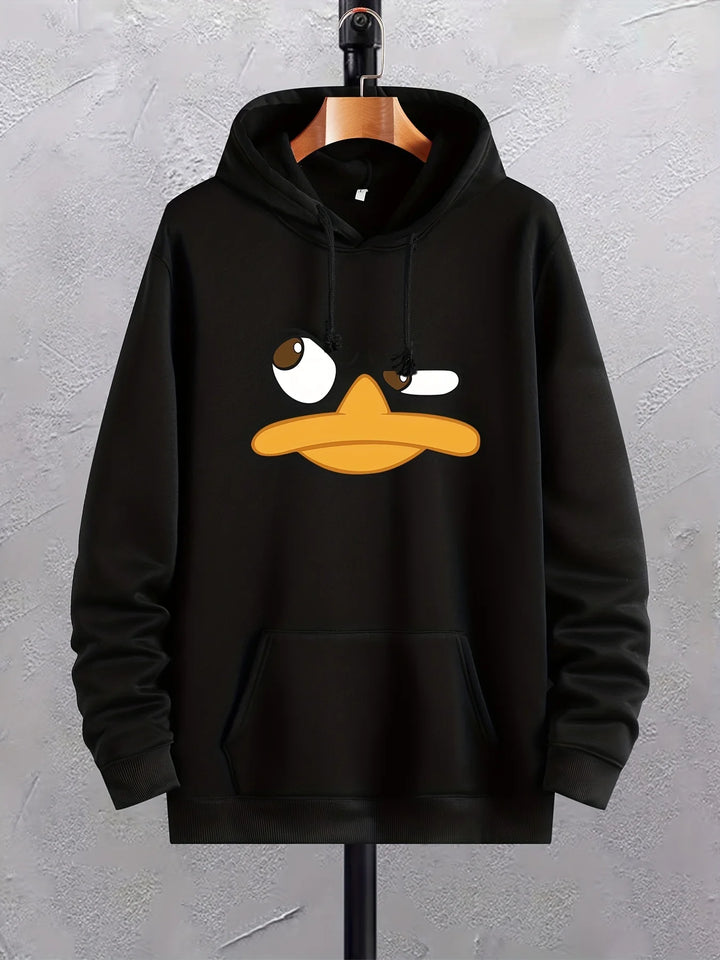 Cartoon Duck Graphic Hoodie