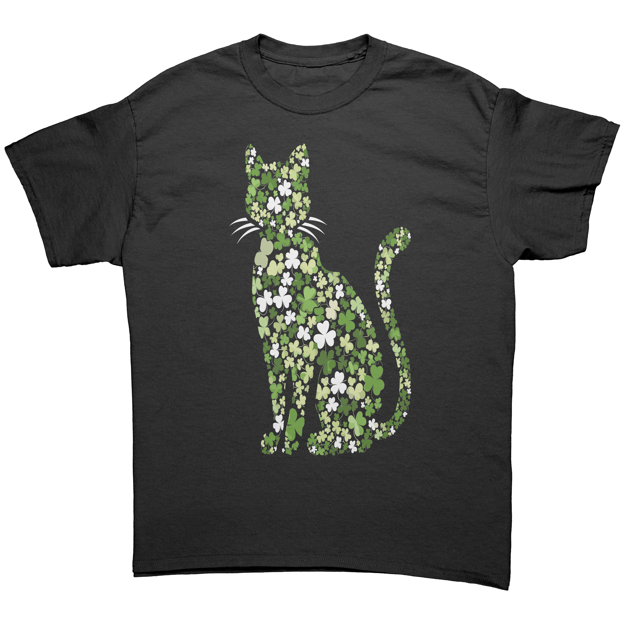 St_Patricks_Day_Shamrock_Cat_Unisex_Gi_Black_Front_Mockup.png
