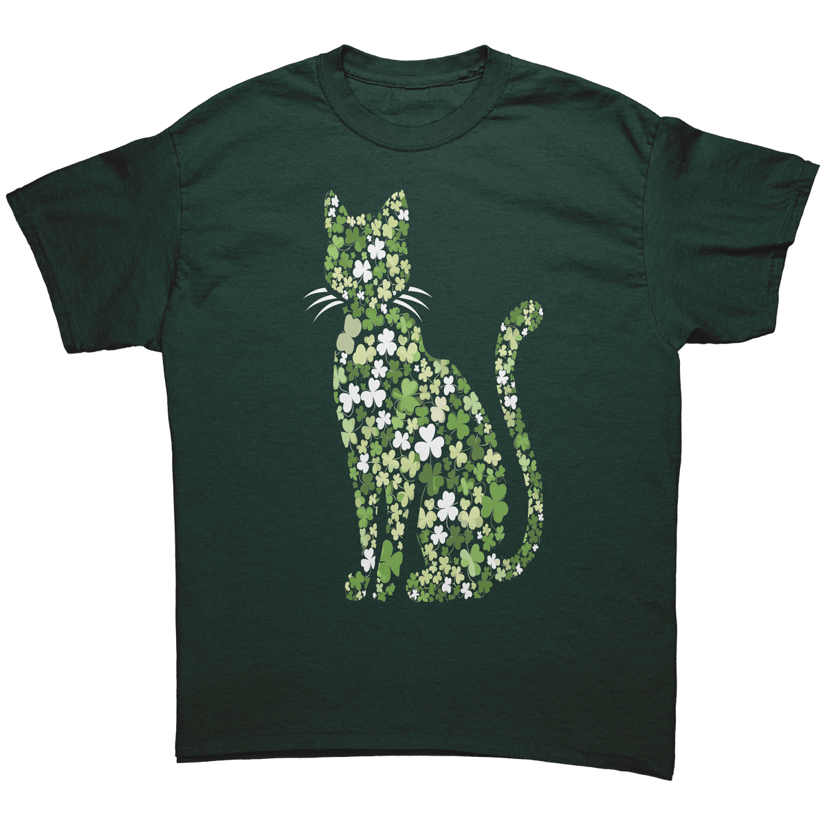 St_Patricks_Day_Shamrock_Cat_Unisex_Gi_Forest_Green_Mockup.png