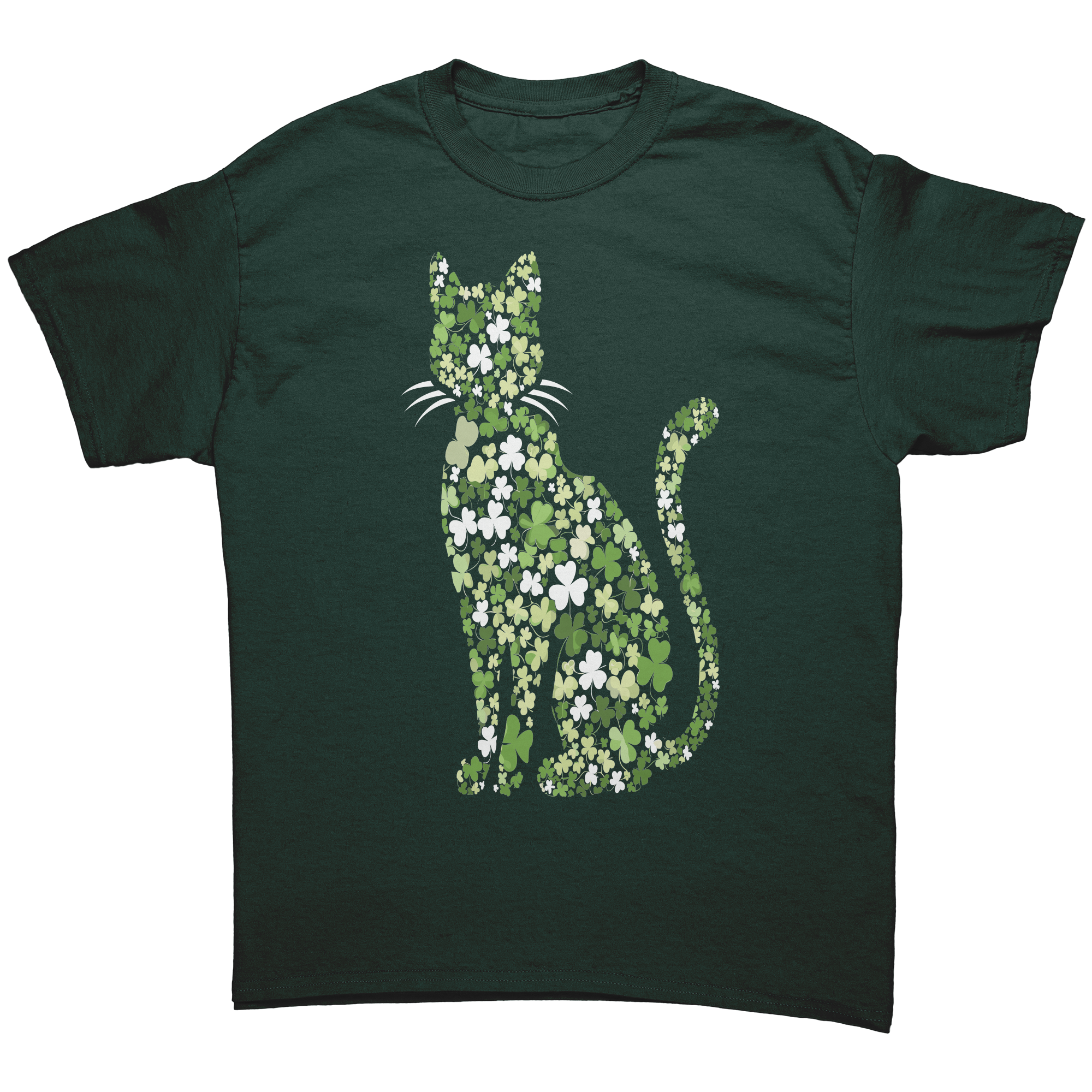 St_Patricks_Day_Shamrock_Cat_Unisex_Gi_Forest_Green_Mockup.png