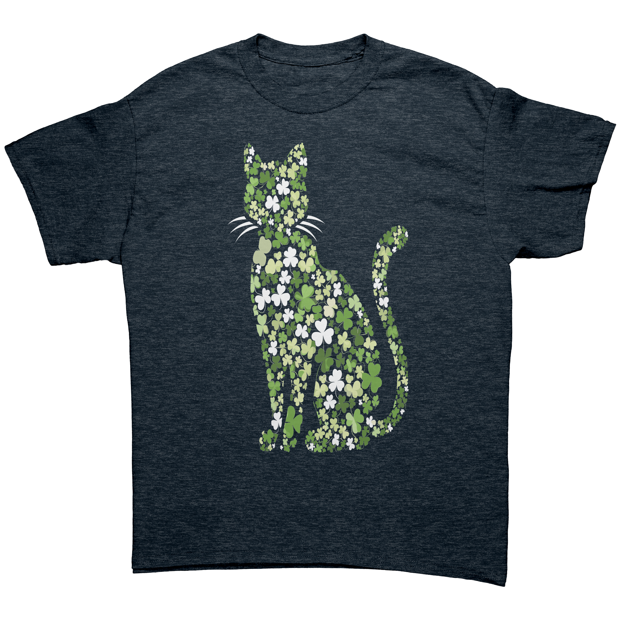 St_Patricks_Day_Shamrock_Cat_Unisex_Gi_Heather_Navy_Front_Mockup.png
