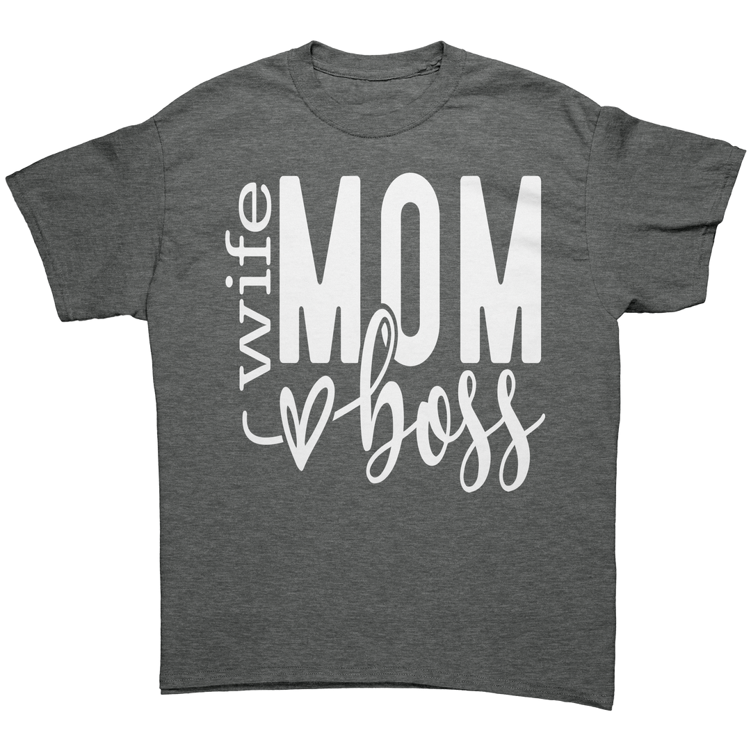 Wife_Mom_Boss_Unisex_Gildan_T-shirt_Graphite_Heather_Front_Mockup.png