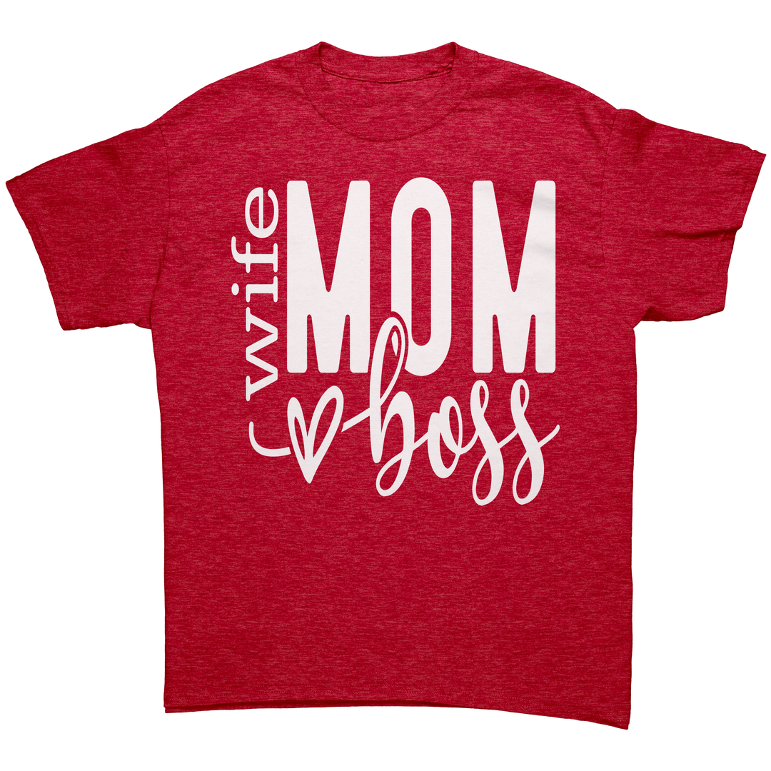 Wife_Mom_Boss_Unisex_Gildan_T-shirt_Heather_Red_Mockup.png
