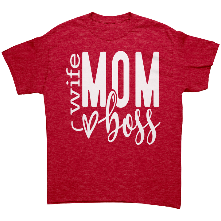 Wife_Mom_Boss_Unisex_Gildan_T-shirt_Heather_Red_Mockup.png